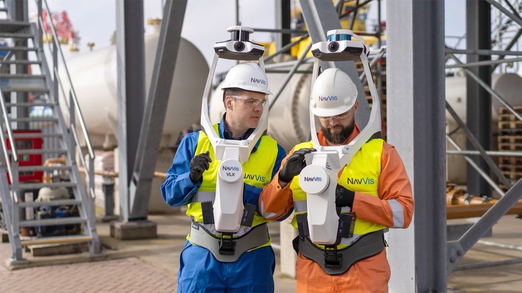 סורק נייד NavVis VLX במפעל — מיפוי פנים ו-Scan-to-BIM, NAVTECH